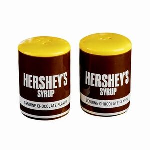 Hershey's Syrup Brown and Yellow Salt Pepper Shakers